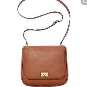 Brown Memoir Leather Novella Small Flap Crossbody